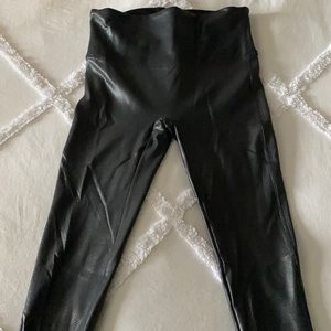 Spanx faux leather croc leggings